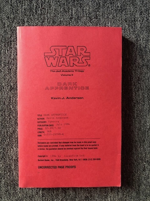 Star Wars: Dark Apprentice ARC