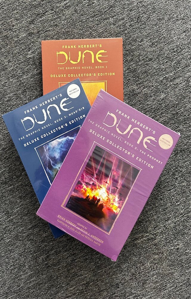 DUNE: The Graphic Novel, Deluxe slipcased set, vol 1, 2, & 3